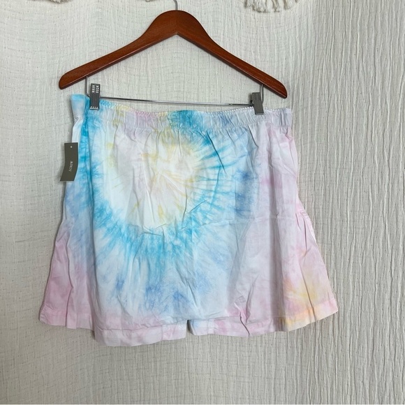 J.Crew Multicolor Tie-Dye Cotton Loungewear Shorts - Size XL - Picture 4 of 5